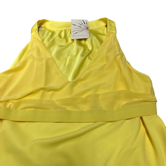 BOSTON PROPER | NIKKI | SLEEVELESS V-NECK BLOUSE | SUNSHINE YELLOW | SZ 18 | - Picture 11 of 12